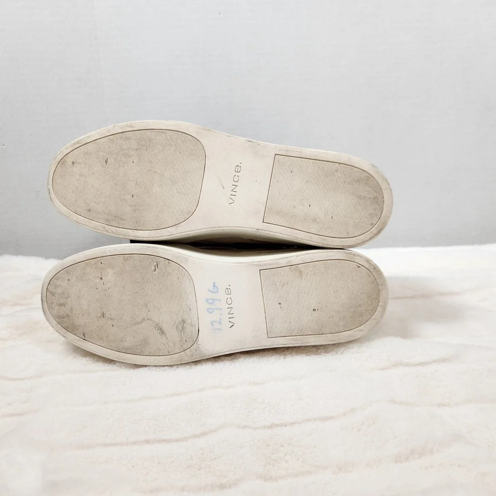 Vince Womens Warren Platform Slip On Sneakers White Leather Size‎ 9M EUR 40